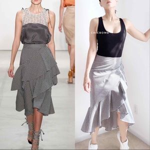 OLIVIA GINGHAM RUFFLE SKIRT